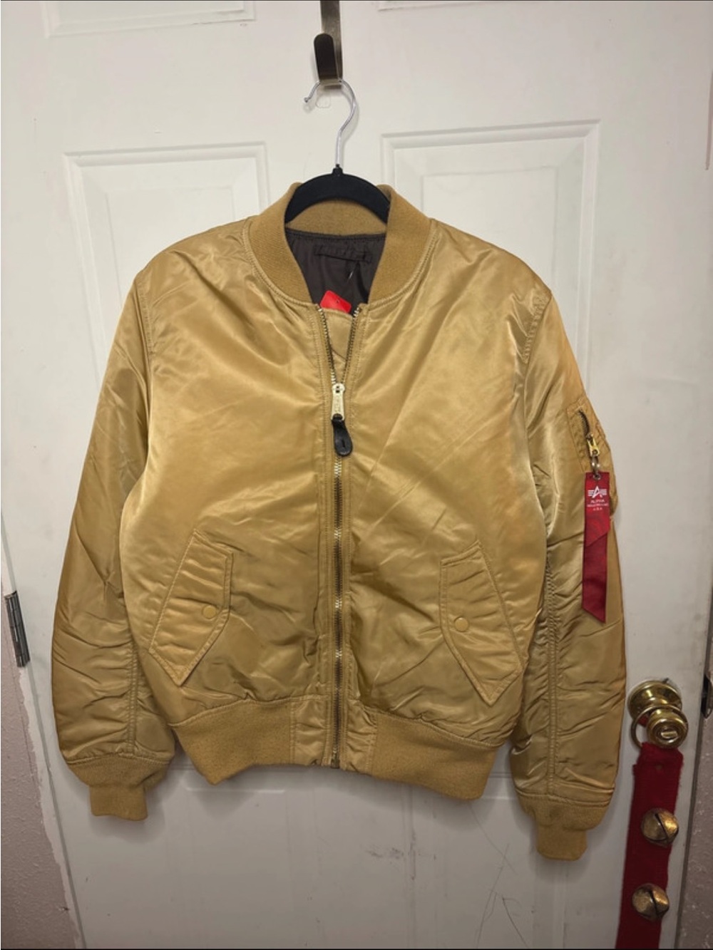 Alpha Industries Tan/Caramel Bomber Jacket - Classic